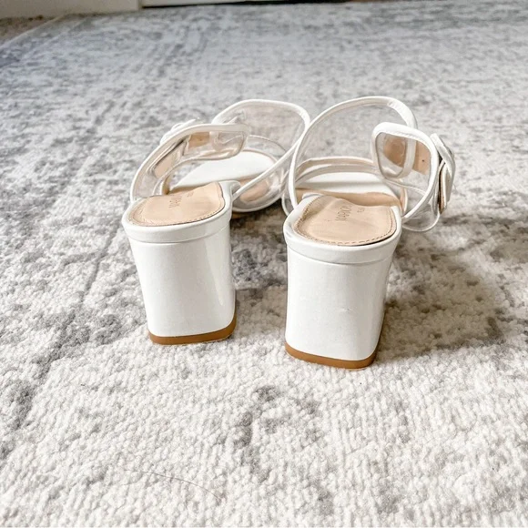 Marion Parke Womens Belinda Leather Vinyl Heels - Picture 6 of 10